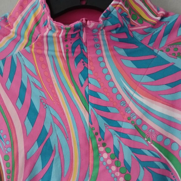 Lilly Pulitzer Women's Sz S Half Zip Track Jacket Polyester Colorful Long Sleeve - Picture 3 of 15